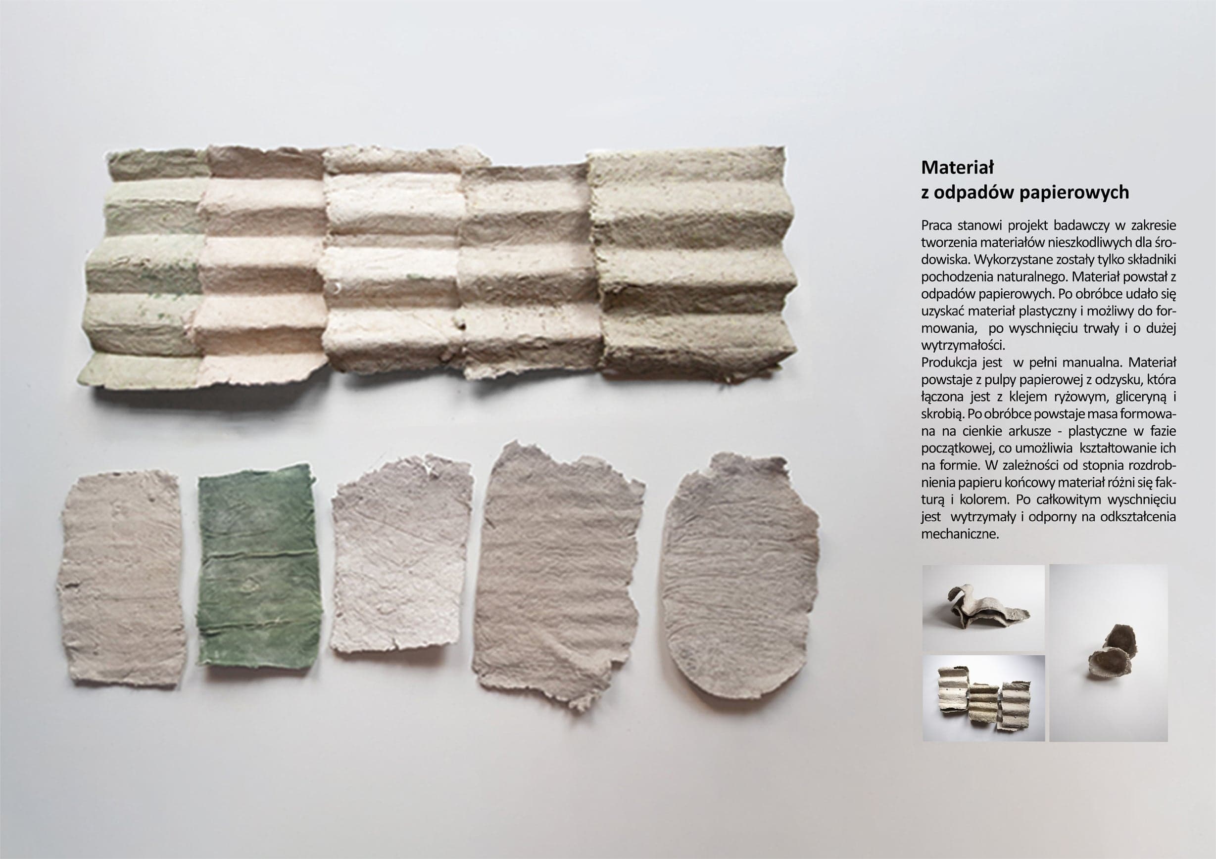 Materiał z odpadów papierowych - zdjęcie 2