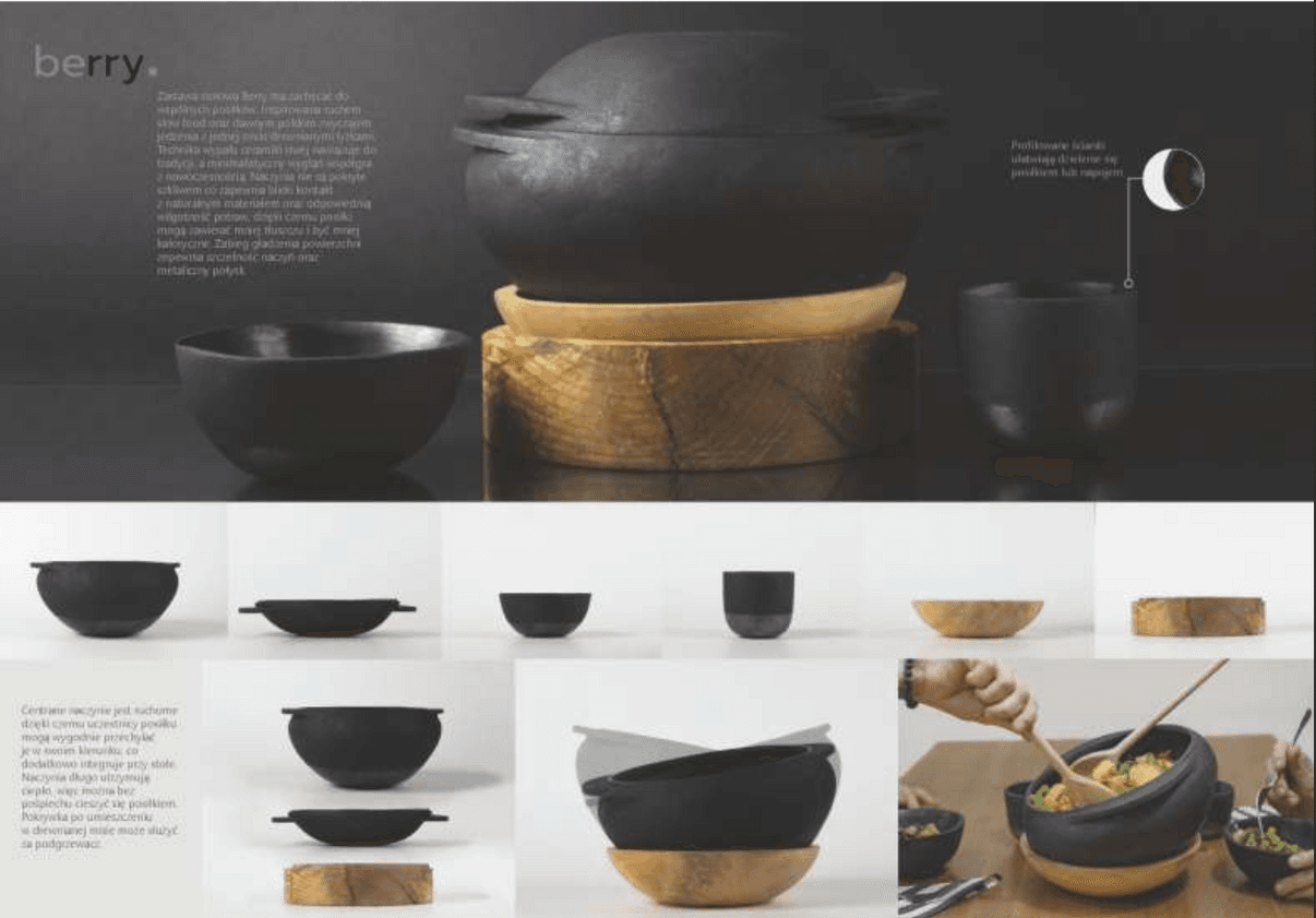 Siwa zastawa stołowa BERRY - zdjęcie 2