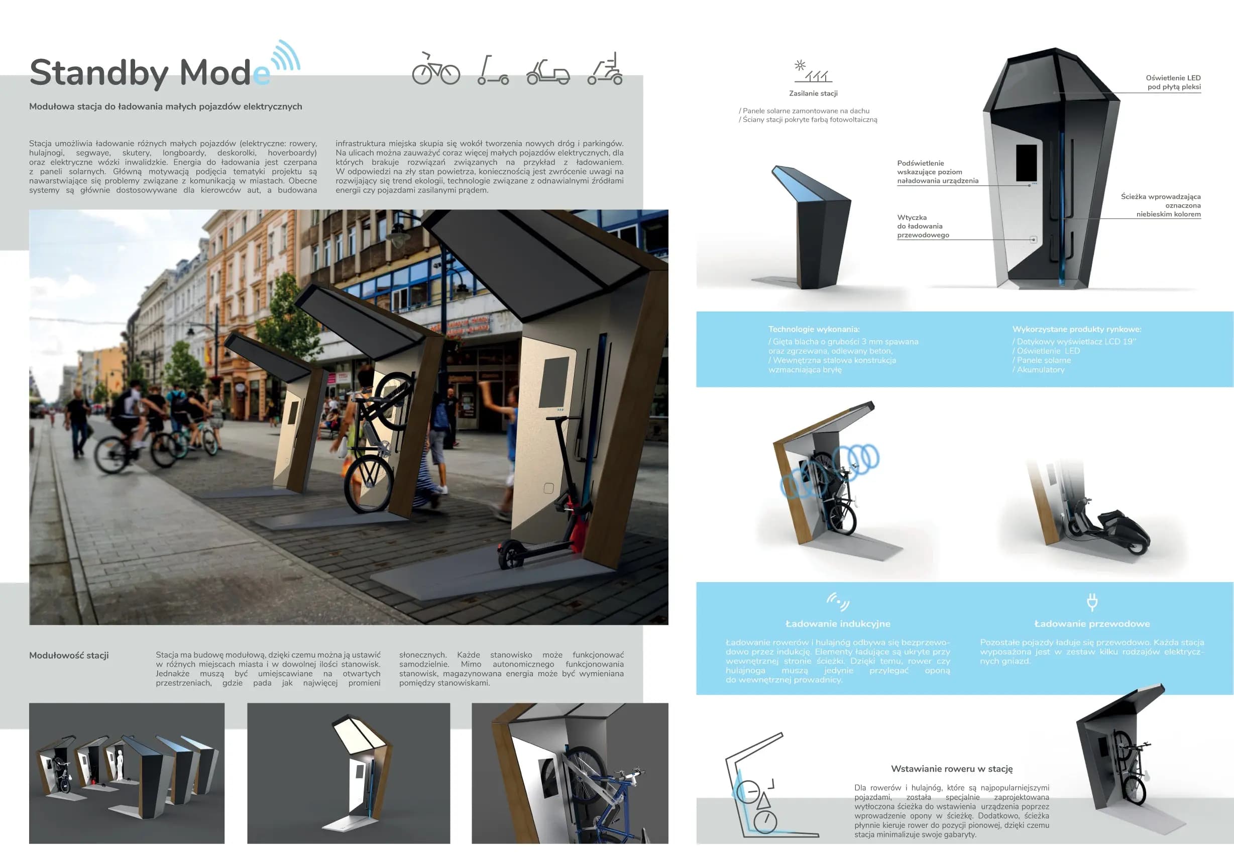Standby Mode. Modułowa stacja do ładowania małych pojazdów elektrycznych