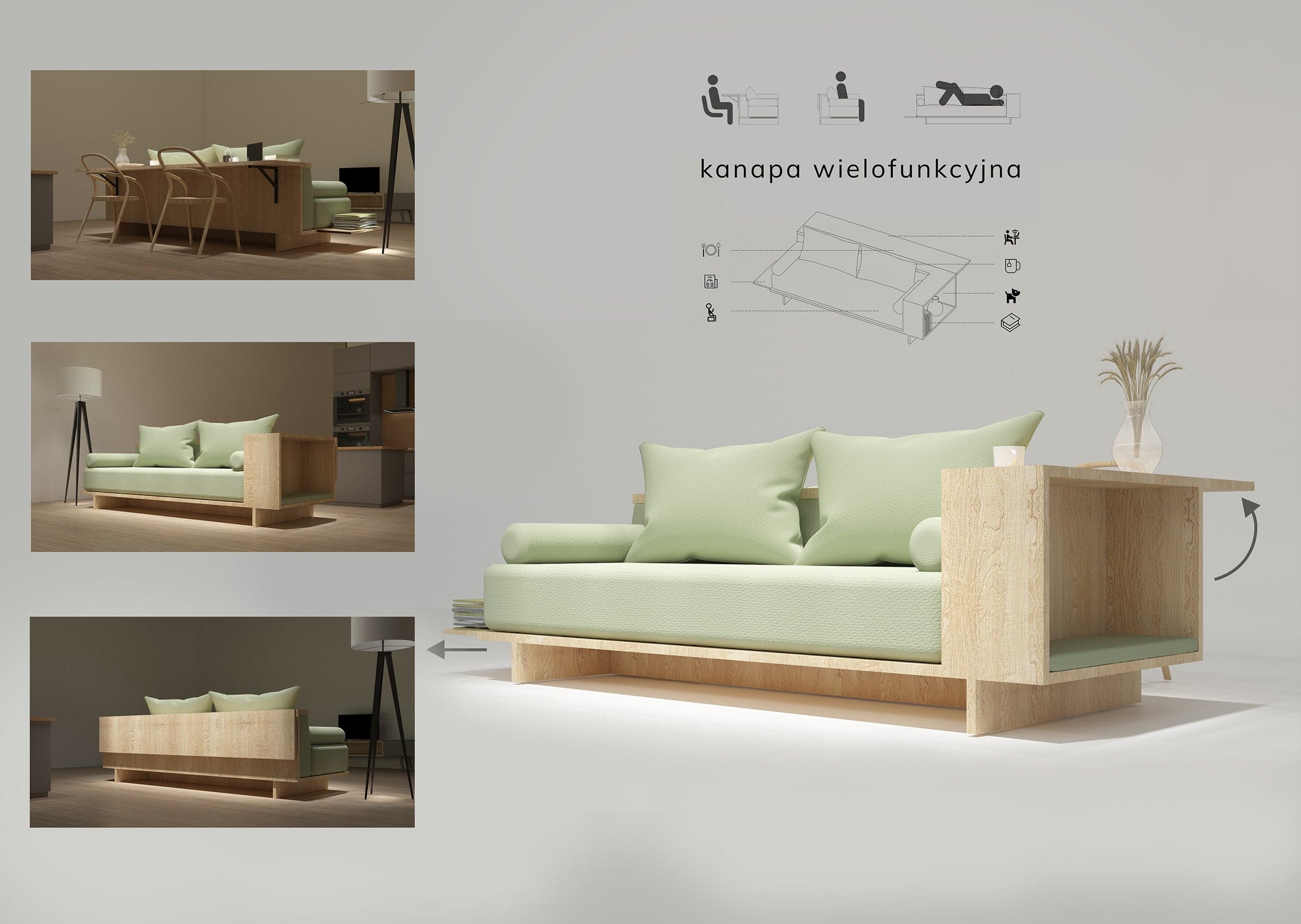 kanapa wielofunkcyjna - zdjęcie 2