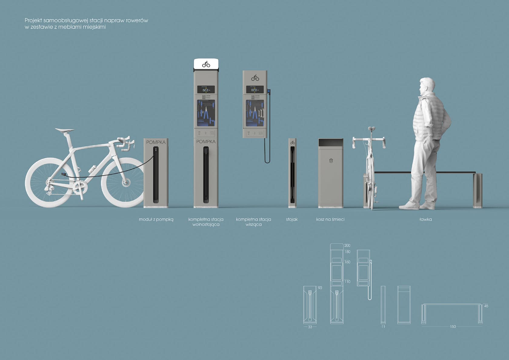 Samoobsługowa stacja naprawy rowerów. - zdjęcie 2