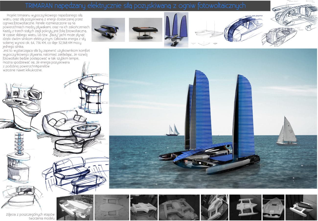 Trimaran napędzany elektrycznie siłą pozyskiwaną z ogniw fotowoltaicznych - zdjęcie 2
